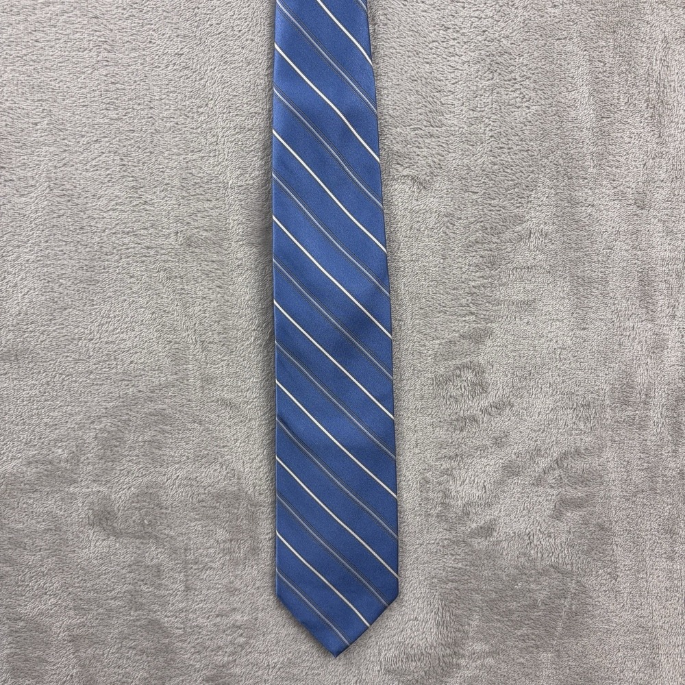 Brooks Brothers Silk Necktie Mens Blue Striped Italian‎ Fabric Dress